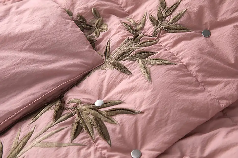 Зимний Тонкий Высококачественный пуховик Винтажный стиль лацкан Дворцовая