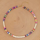 Ожерелье Go2Boho в африканском стиле для женщин, чокер из полимерной глины с дисками Heishi 6 мм, цепочка из нержавеющей стали 2020 в стиле бохо