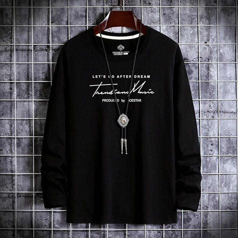 Футболка мужская с принтом букв 100% хлопок осень