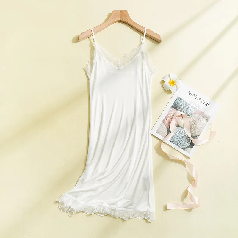 Flame of dream  Silk Suspender Nightdress Sexy Nightgown Lace Sexy Women Silk Sleepingwear 21-878