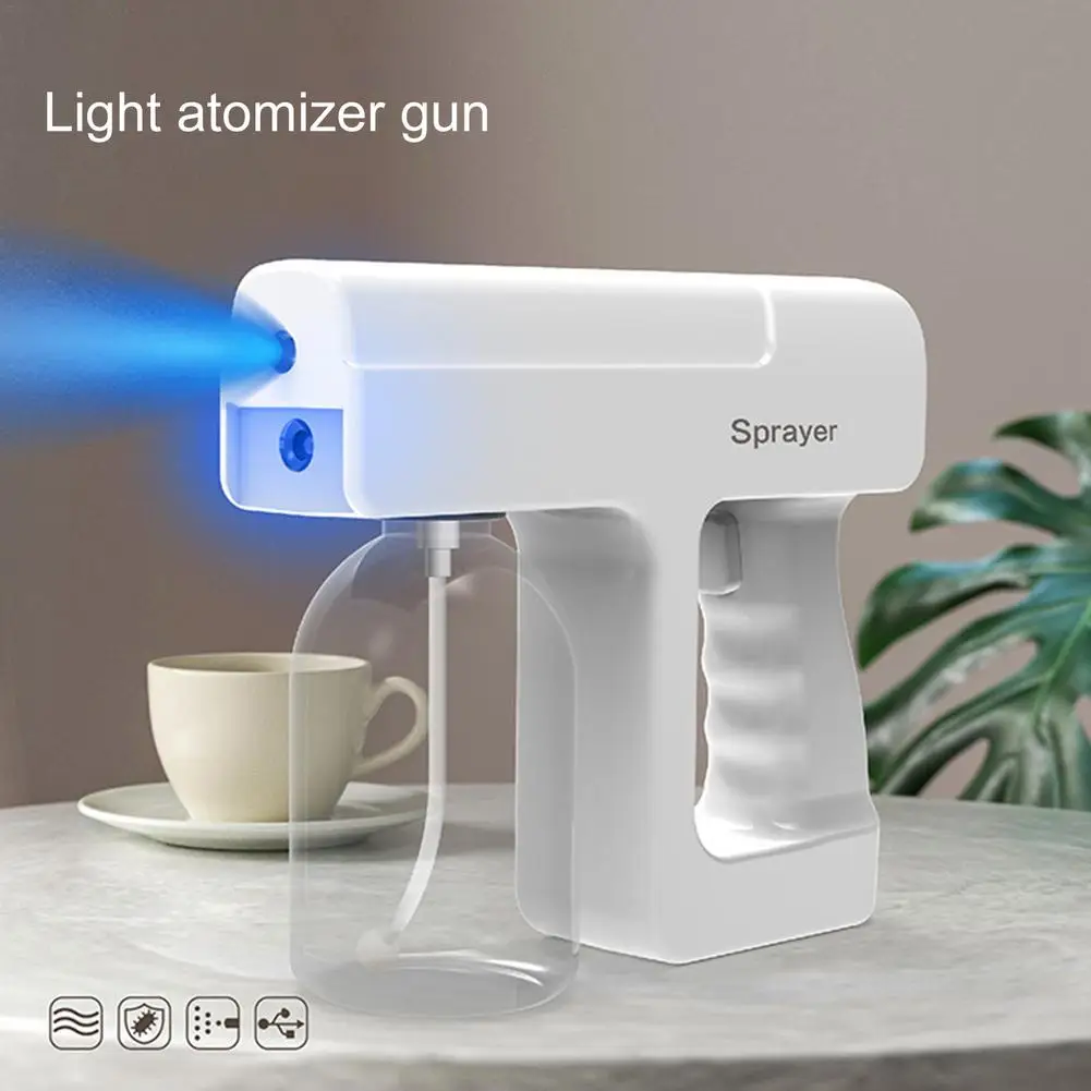 

New Garden Accessories 250ml Blue Light Wireless Nano Steam Atomizer Fogger Disinfection Water Sprayer Machine Steam Spray Guns