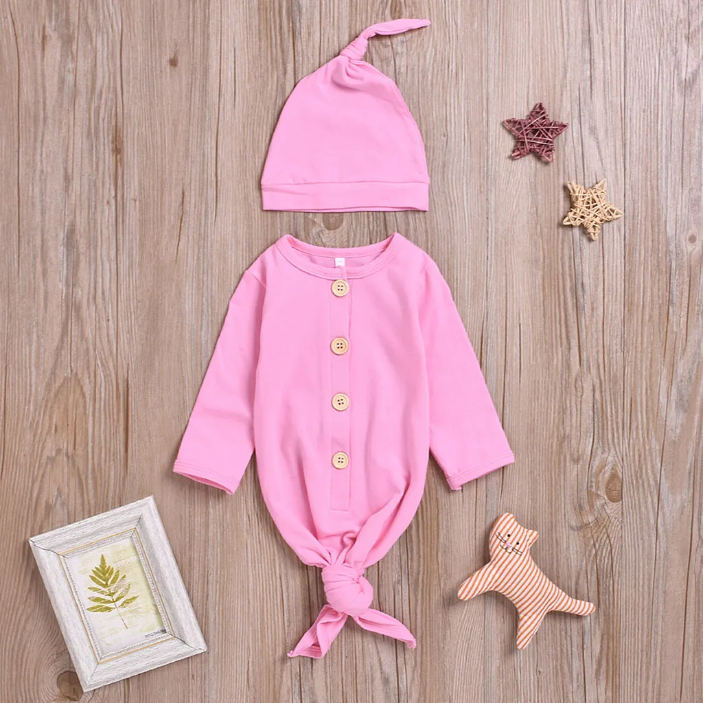 Однотонное Пеленальное тюрбан для новорожденных, мягкое спальное одеяло+ шапочка