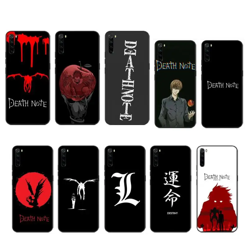 

Death Note Anime Case coque fundas etui for xiaomi note max mi 7 8 9se Redmi 7 7a 8 8t 9 10 pro lite cases cover