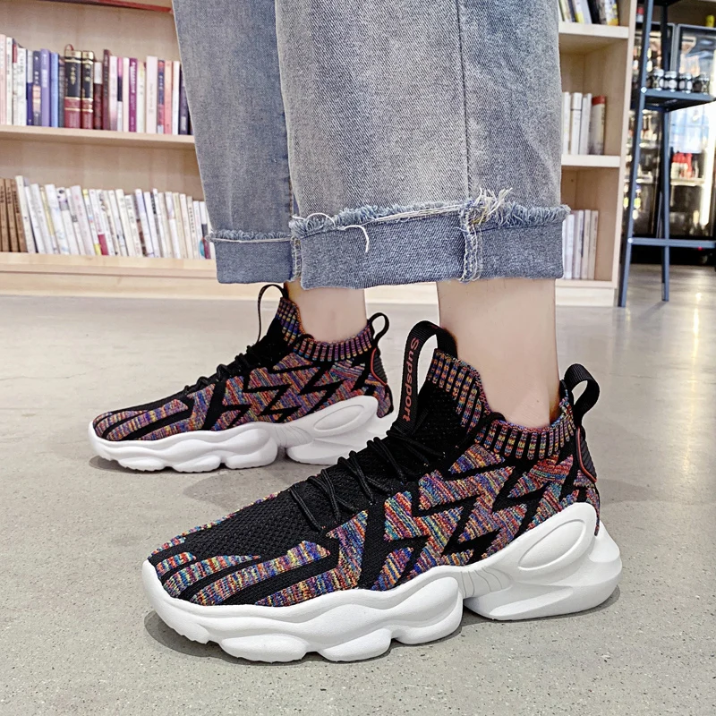 

High-top Casual Breathable Sneakers Fashion Running Shoes High Quality Men's Casual Shoes Lightweight Sneakers Zapatos De Hombre