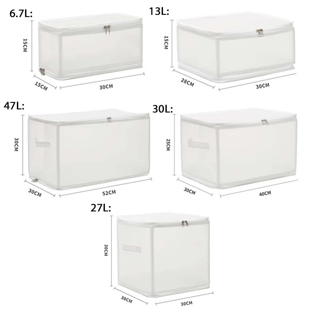 

Plastics Compartments Storage Box Organizer matte with Handle zipper