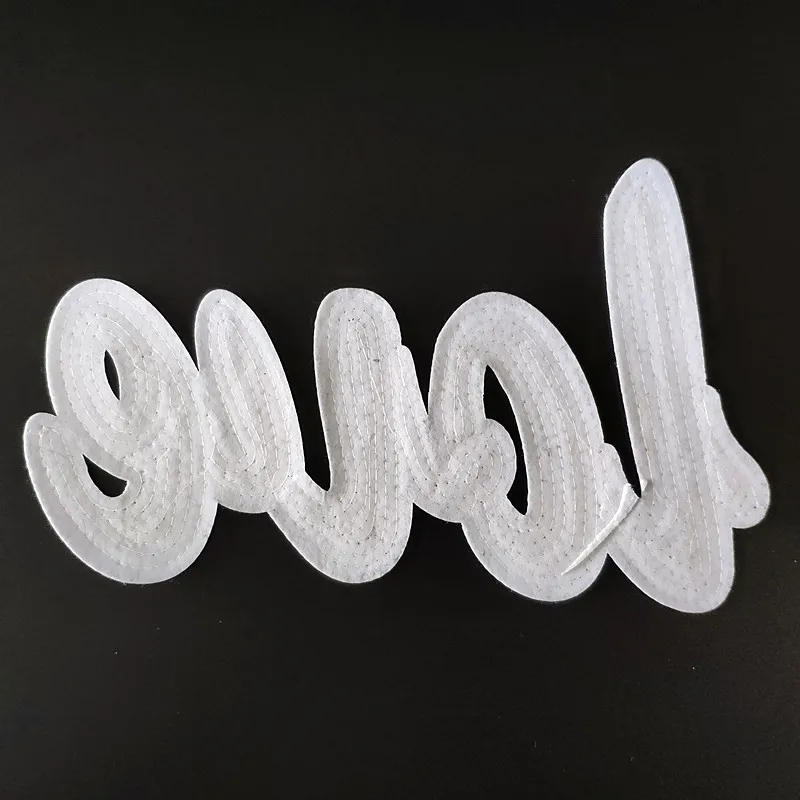 Патчи для одежды с блестками и надписью LOVE 24 см | Заплатки