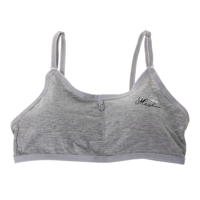 Ropa interior para adolescentes, sujetador con estampado de letras de algod&oacute;n para ni&ntilde;as j&oacute;venes para deportes de Yoga corriendo D7YD-1