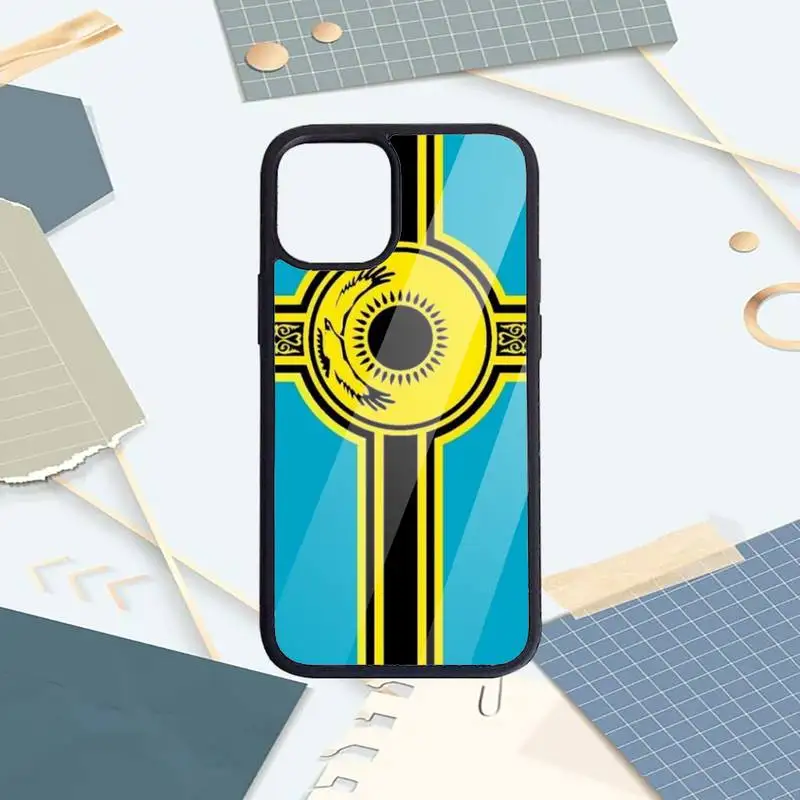 

Kazakhstan flag Phone Case PC for iPhone 11 12 pro XS MAX 8 7 6 6S Plus X 5S SE 2020 XR Luxury brand shell funda