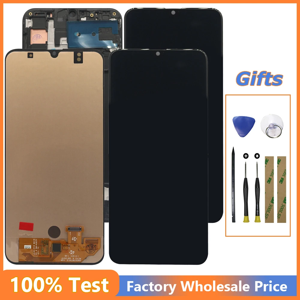 

Дисплей AMOLED 6,4 дюйма для Samsung Galaxy A30S A307, диагональ 2019 дюйма, цифровой преобразователь сенсорного экрана в сборе с рамкой