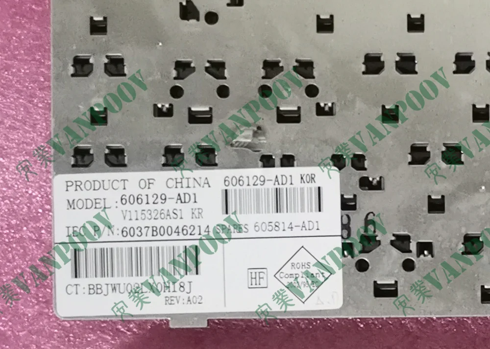 Новая клавиатура для ноутбука HP Compaq Presario 620 621 625 CQ620 CQ621 CQ625, версия для Кореи, черного цвета, V115326AS1 606129-AD1.