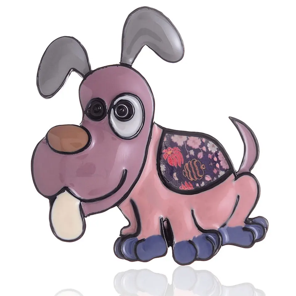 Классические эмалированные Броши Cring Coco в форме собаки булавки для детей