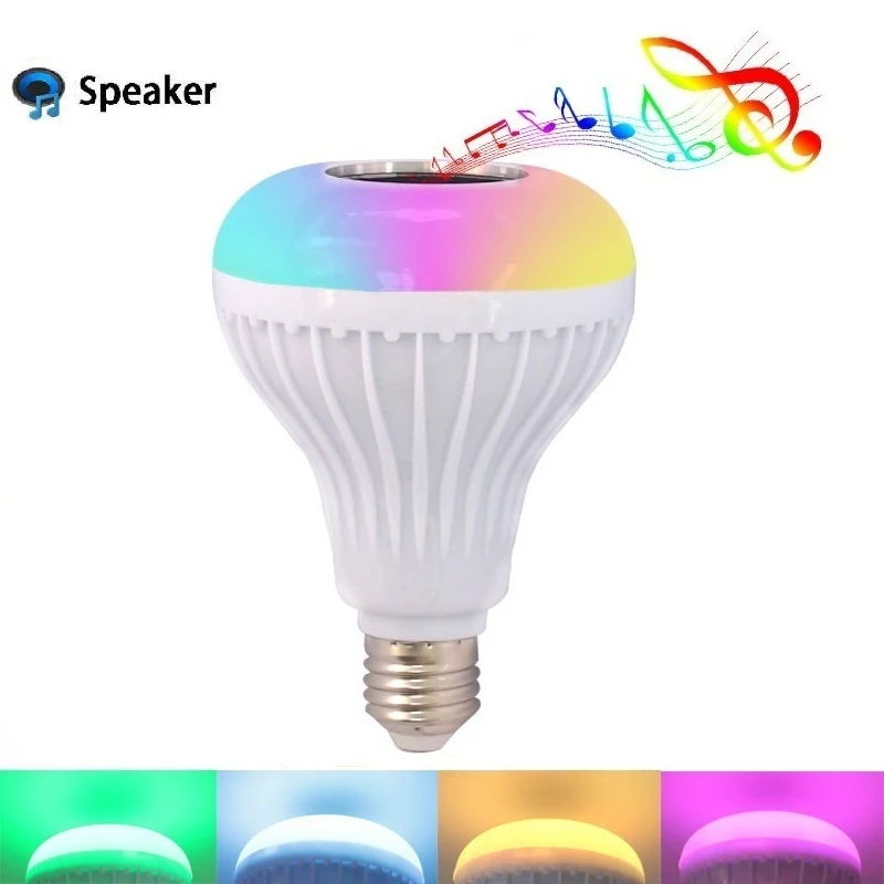 Умная музыкальная светильник почка светодиодная цветная лампочка e27 с динамиком