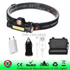 Светодиодный налобный фонарь Mini COB, USB, перезаряжаемый, с зумом, T6, водонепроницаемый, для рыбалки, для кемпинга, со встроенной литиевой батареей