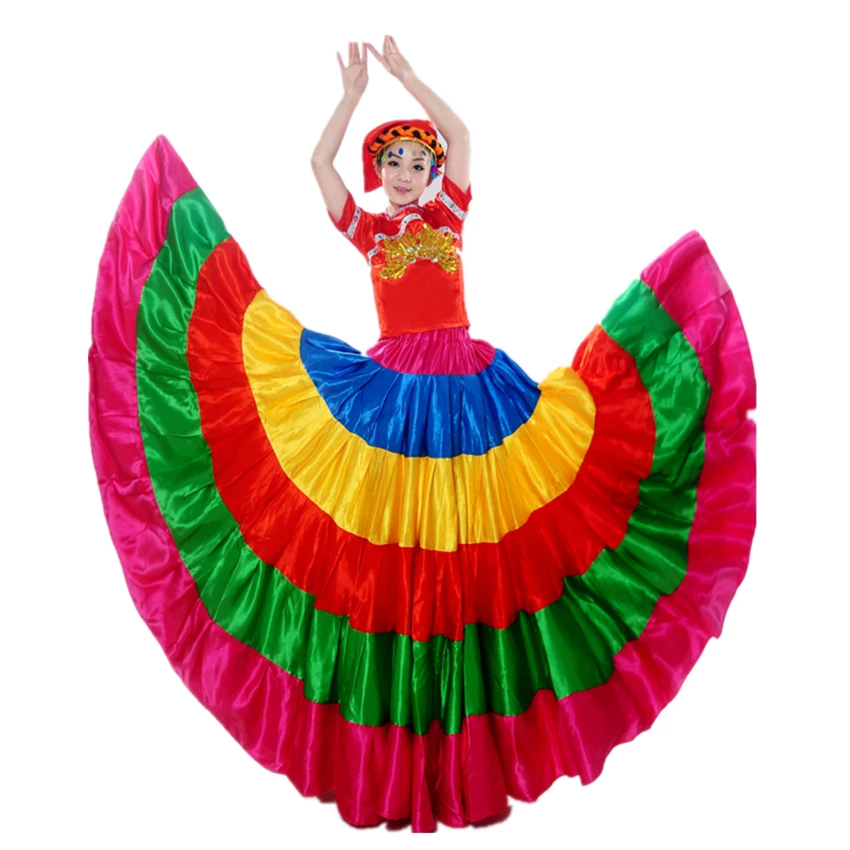 Новая испанская стандартная Цыганская юбка flamго женская одежда для хора и