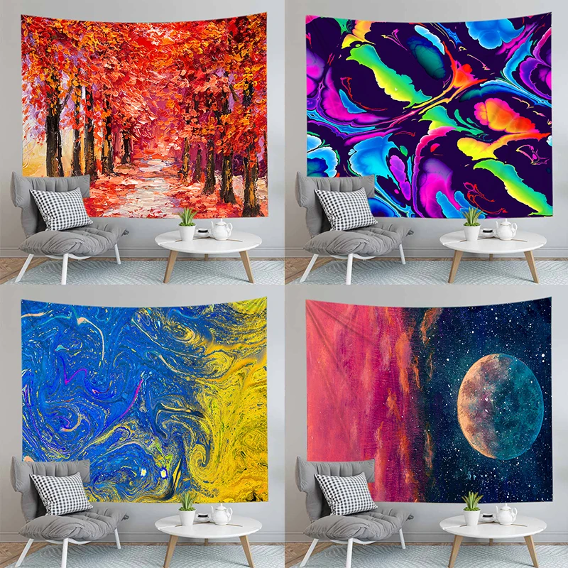 

Картина принт Гобелен Коврик для йоги настенный Декор для дома, покрывало Одеяло 4 размера ковер