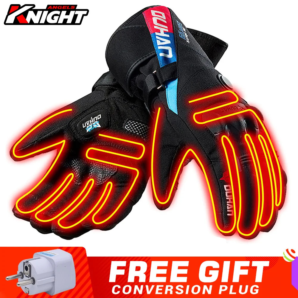 

Motorcycle Heated Gloves Waterproof Rechargeable Gloves Touch Screen Battery Powered Winter Warm Heating Gloves Guantes Moto