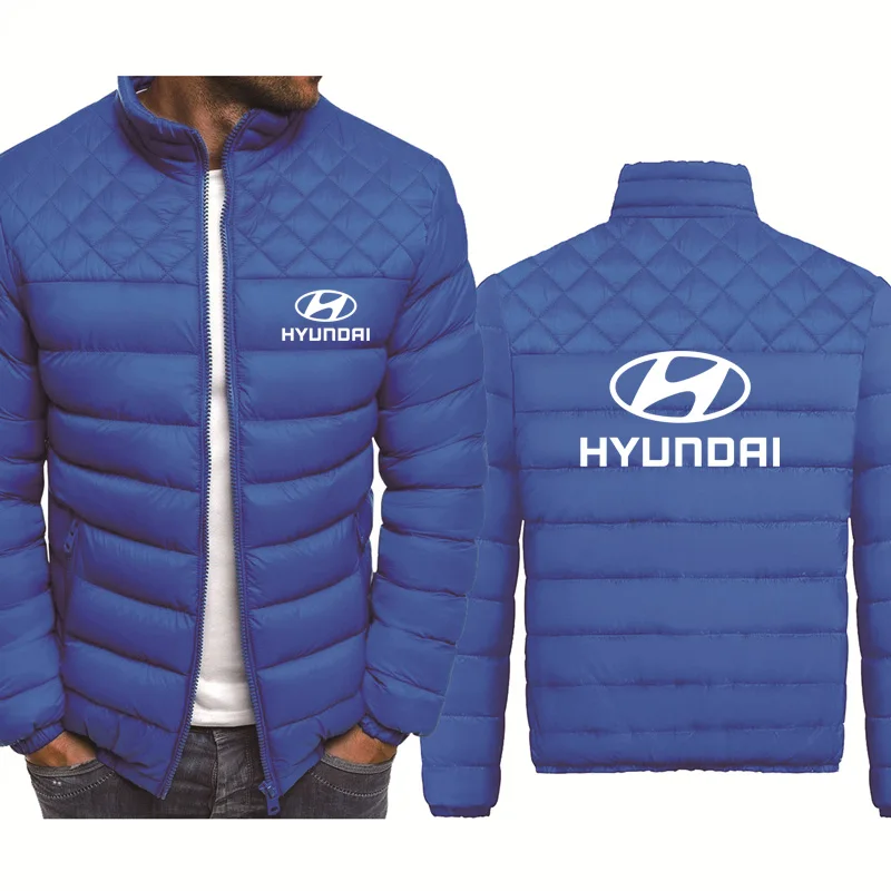

Мужская куртка на молнии, Повседневная хлопковая утепленная шерстяная флисовая куртка с принтом логотипа автомобиля Hyundai, весна-осень 2021