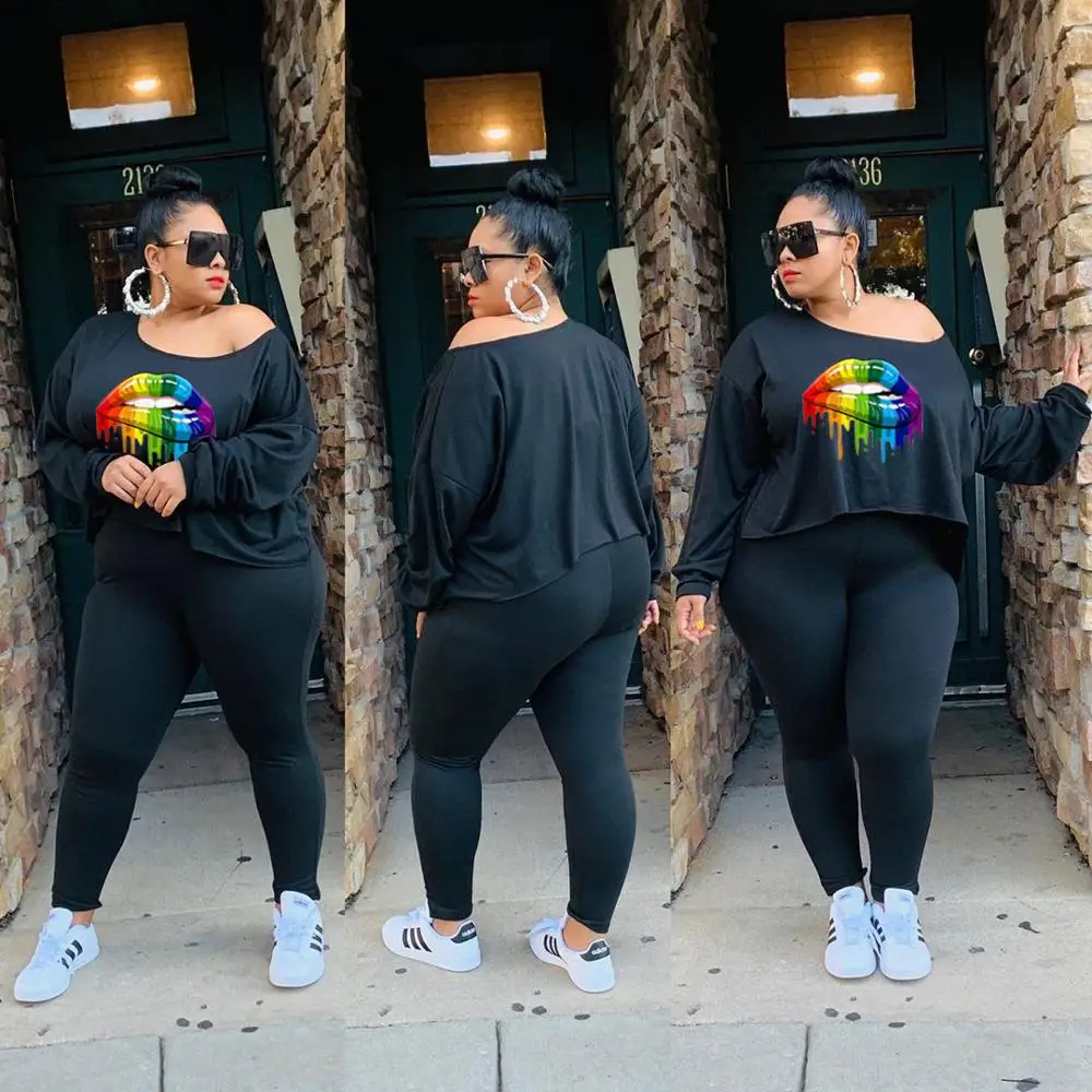 2019 Новинка для женщин на осень зиму с принтом в виде поцелуйчиков круглым вырезом