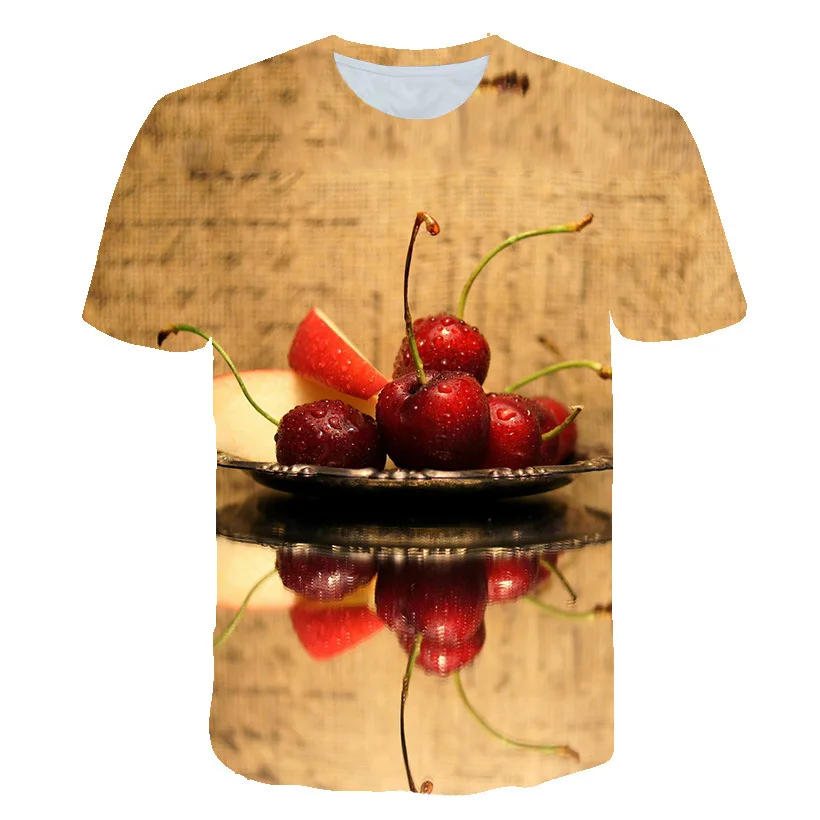 

Men's 3D Printing Exquisite Fruit Pattern T-shirt Fashion Trend Harajuku Personality Men/Women Loose Oversized Top