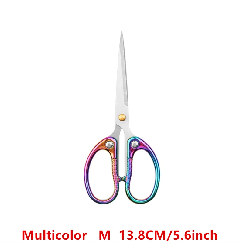 003 Multicolor 1 шт./лот, профессиональные швейные ножницы, прямые и тканевые ножницы для одежды, бытовые канцелярские Офисные ножницы - Цвет: 003 Multicolor