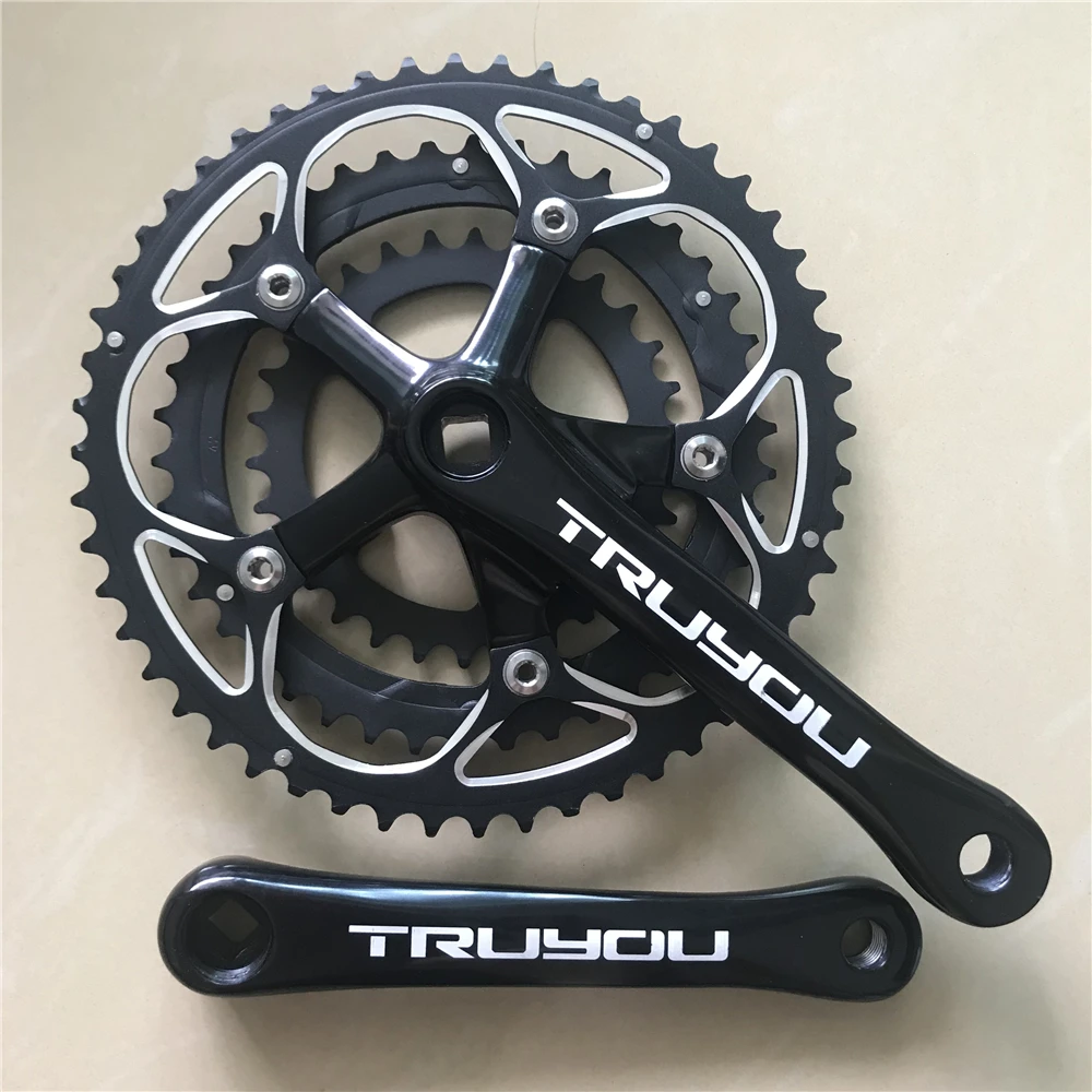 

TRUYOU Road Bicycle 130BCD 52T 42T 74BCD 30T Chainring Triple Crankset Chainwheel 3/32" Bike Speed Crank Length 175 mm