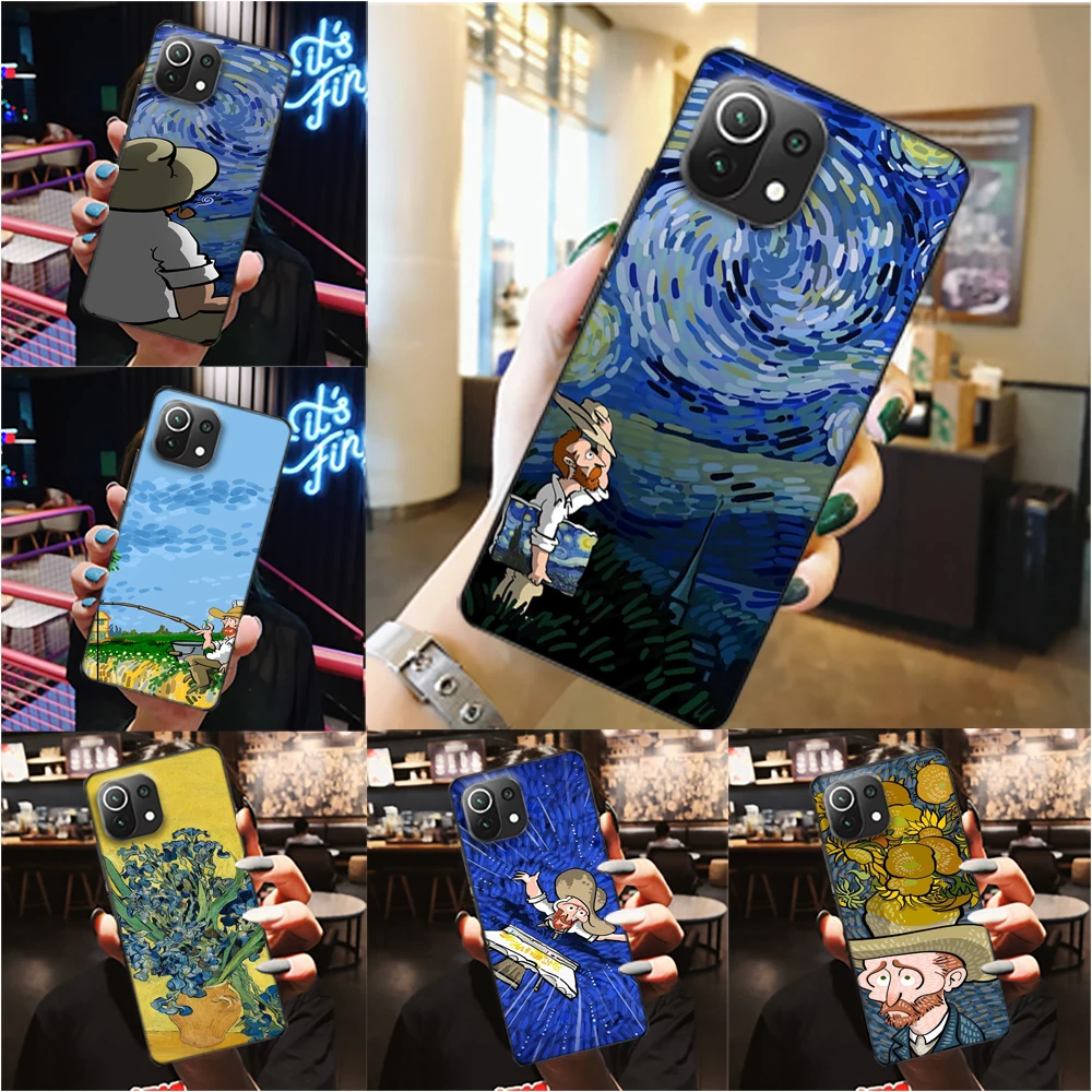 

Oil Painting Art Van Gogh Phone Case For Xiaomi CC9 CC9 Pro 10 Pro 10 Lite 10S 11 11 Lite Coque Cases Funda Soft TPU Back Cover