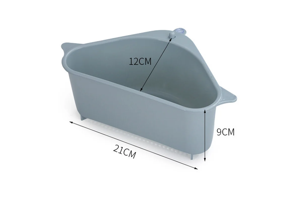 

Portable Kitchen Triangular Sink Filter Strainer Drain Vegetable Fruit Drainer Basket Suction Cup Sponge Holder Storage Rack