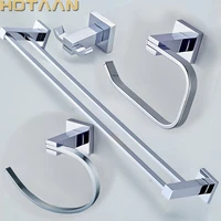 stainless steel bathroom accessories setrobe hookpaper holderdouble towel bartowel ring 4 pcs bathroom sets chrome color