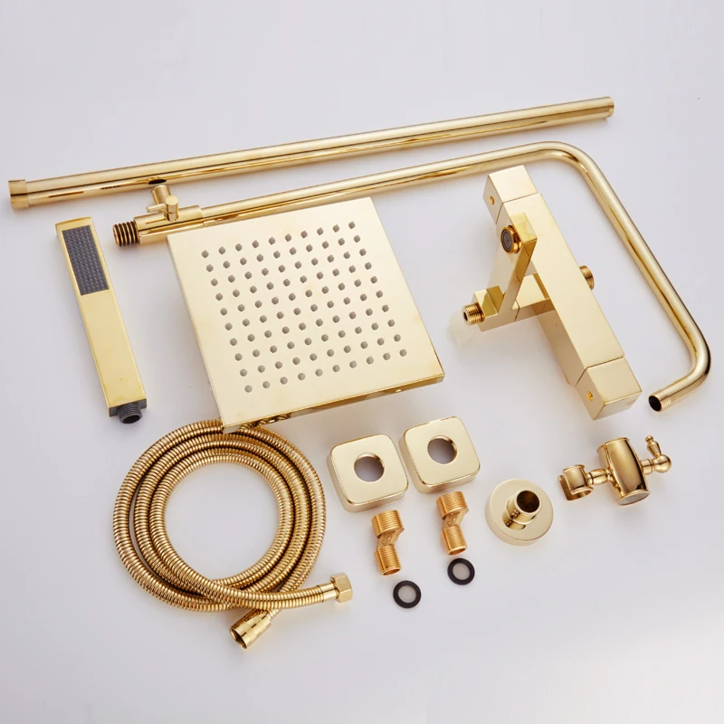 Смеситель для душа термостатический смеситель набор золотого цвета ванной