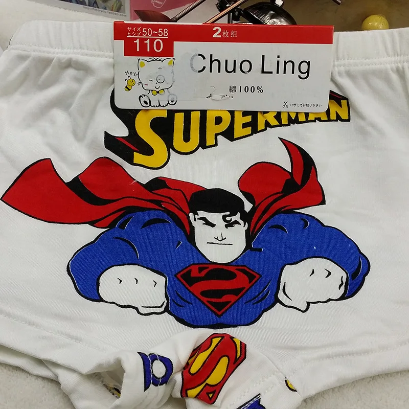 2 шт./партия хлопковое нижнее белье Marvel для мальчиков кино комикс трусы-боксеры