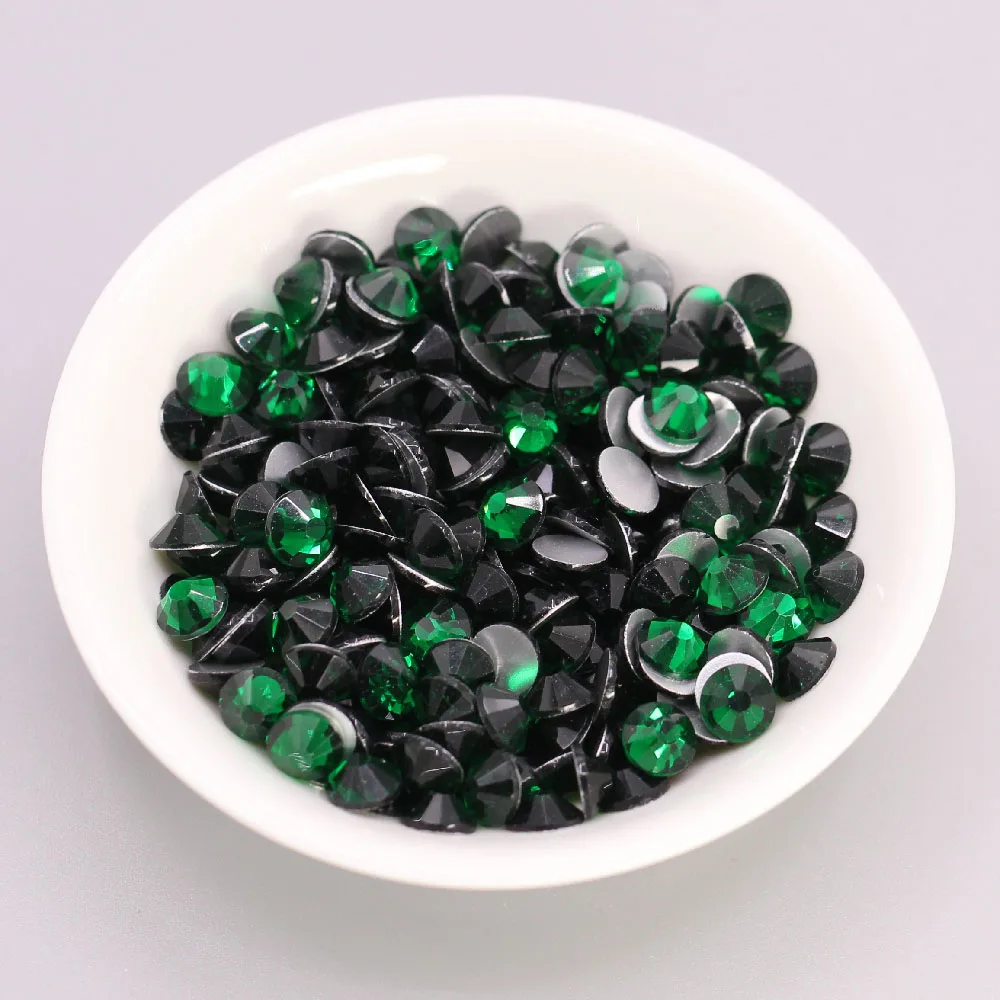SS3 SS30 стразы с плоской задней частью 1440 шт Изумрудный Кристалл для ногтей горный