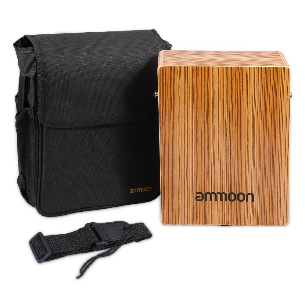 Портативный дорожный барабан ammoon Cajon Box плоский ручной деревянный ударный