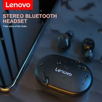 lenovo xt91 tws earphone wireless bluetooth 5 0 300mah touch control gaming headset stereo bass with mic noise reduction earbuds
