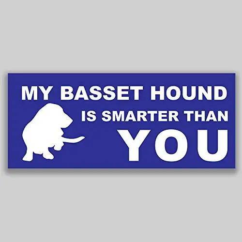 Для My Basset Hound умнее чем вы виниловая наклейка на окна автомобиля бампер 2-Pack