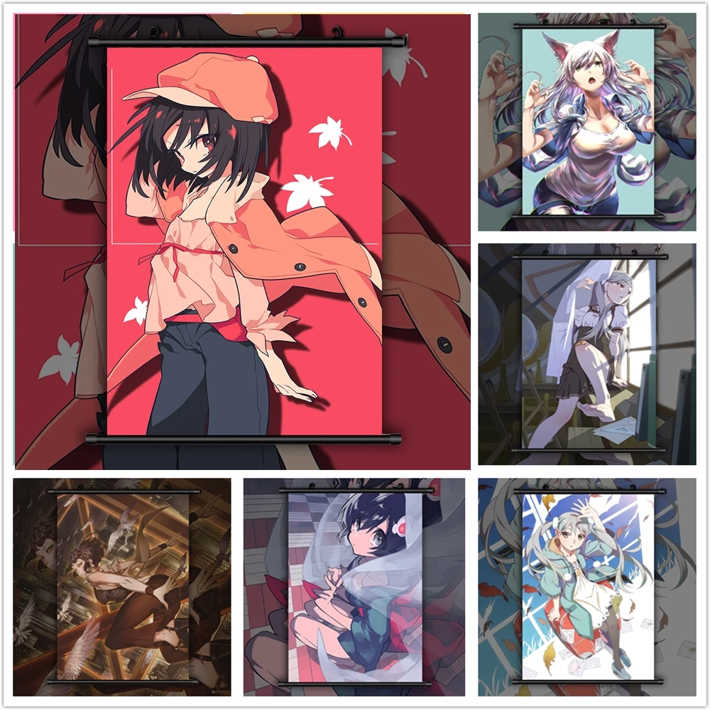 

Monogatari Anime Manga HD Print Wall Poster Scroll