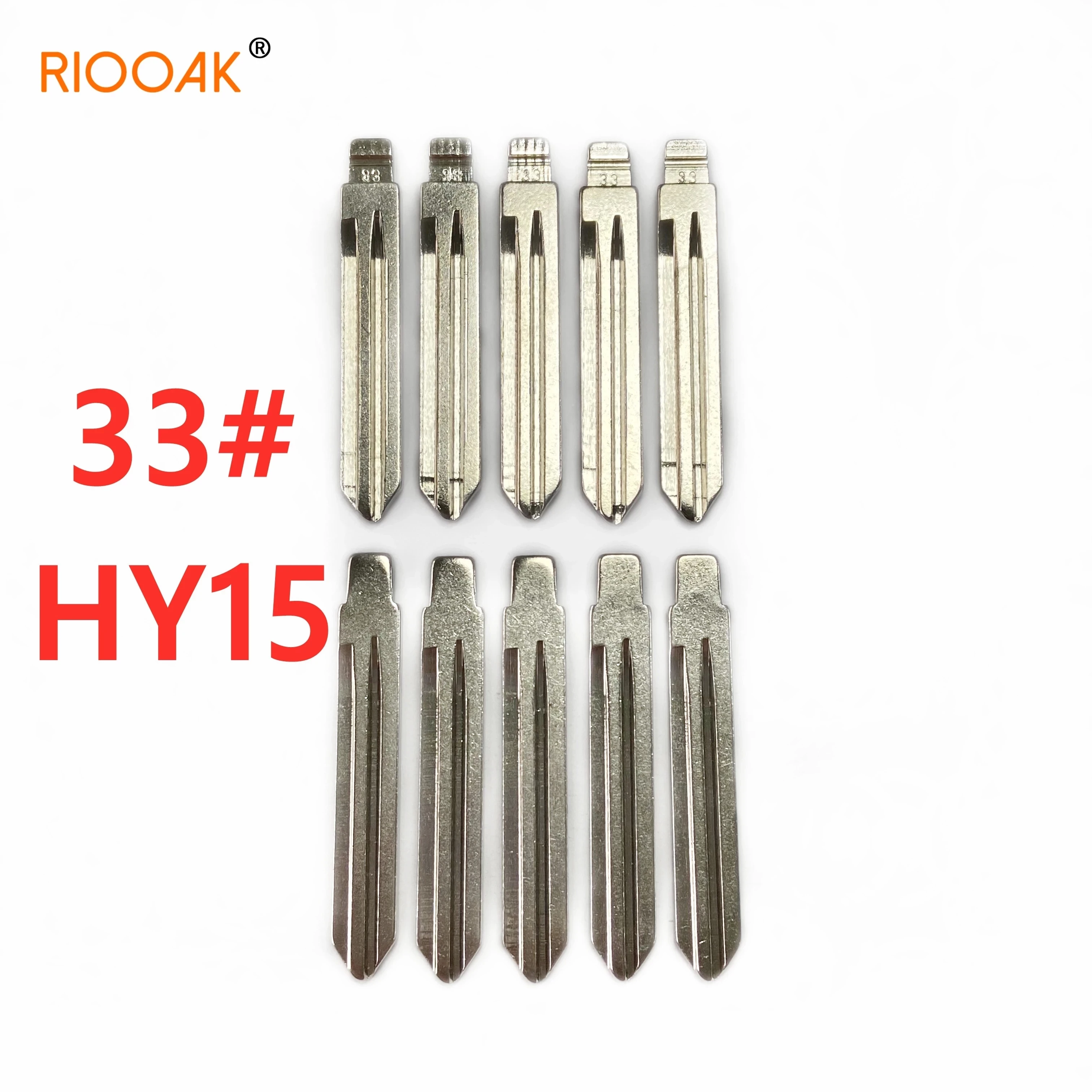 

RIOOAK 10pcs/lot #33 lishi HY15 Metal Blank Uncut Flip KD/VVDI Remote Key Blade for Hyundai SONATA NF Elantra Kia K2 K3 SantaFe