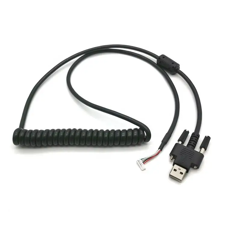 

Computer USB2.0 A male to pitch 1.25mm 8PIN usb panel mount Spring Coiled cable