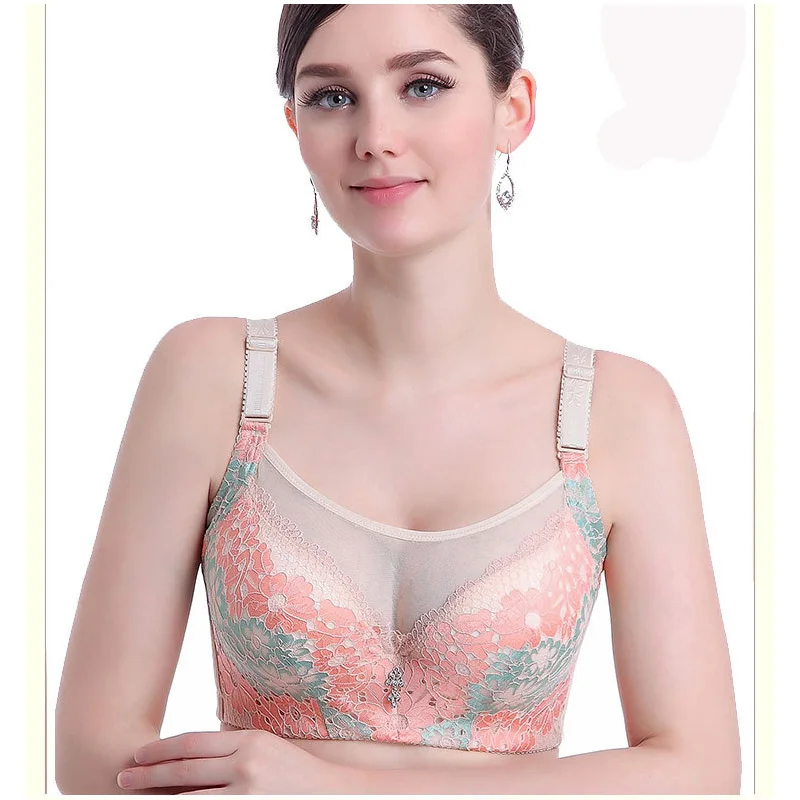 Женский бюстгальтер с чашками пуш-ап черный эффектом большие размеры 4/75-46/105 C D DD E