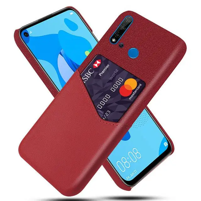 Для huawei P20 Pro Lite P30 P10 Plus P8 P9 Lite чехол из искусственной кожи с отделениями для карт деловой чехол для huawei P8 P9 Lite P10 Plus - Цвет: Red
