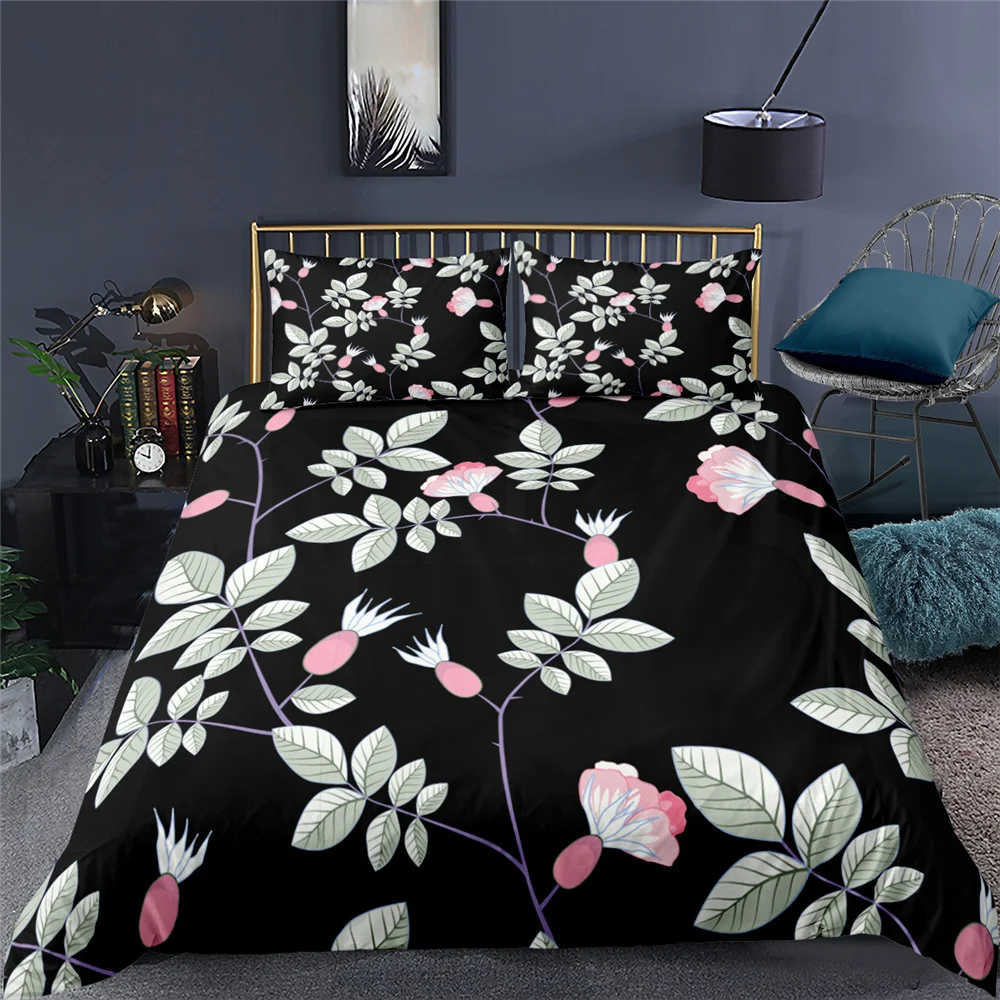 

3D Floral Flower Bedding Set Luxury Duvet Cover Custom Bed Set Colorful Home Textiles Bedclothes Simple Bed Linens Drop Ship