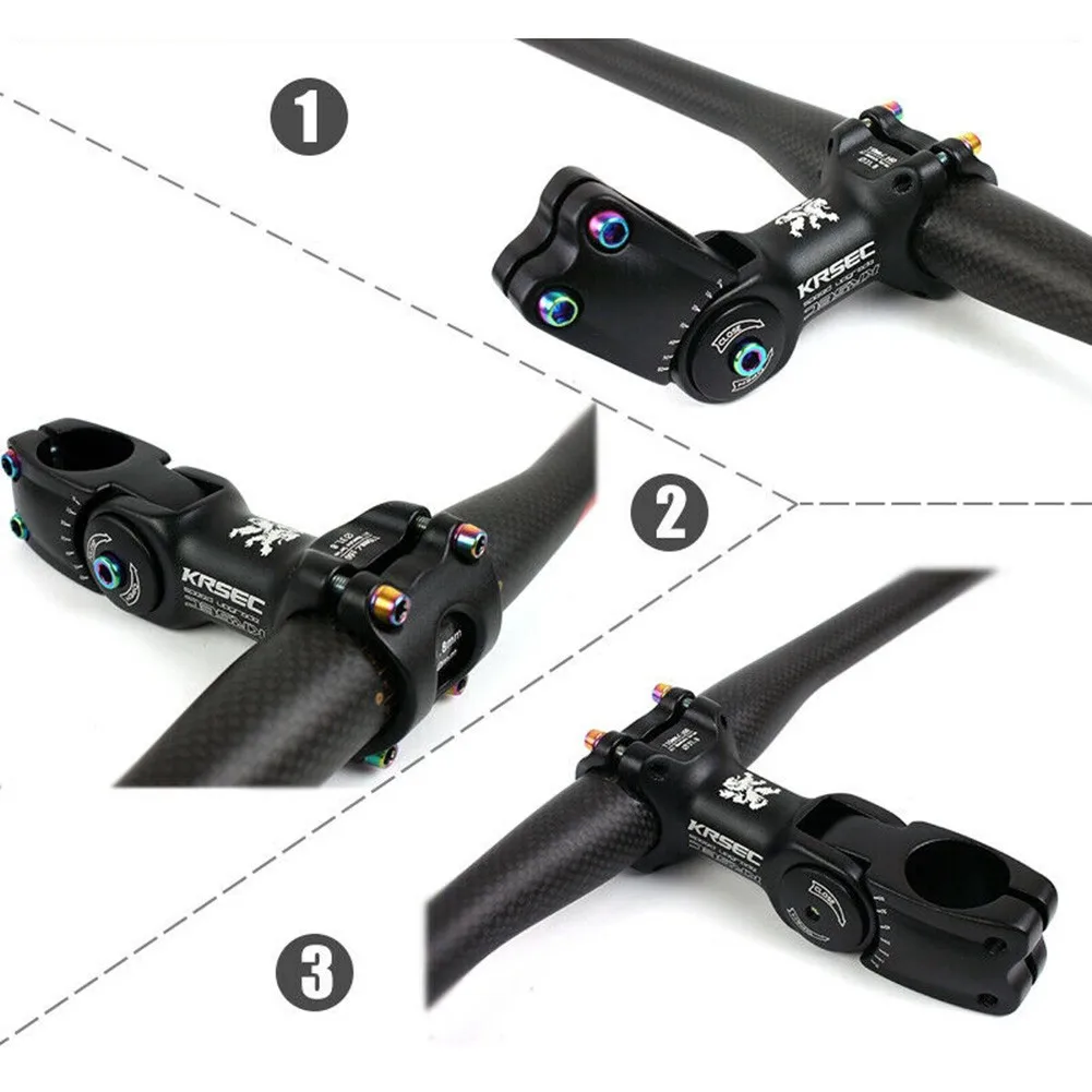 

1PC Black Adjustable Bar Stem 31.8/25.4*90/110mm Stem 60 Degree KRSEC Aluminum Bike Stem Cycling Accessories