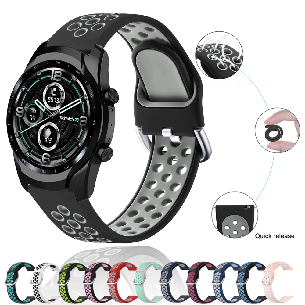 Силиконовый ремешок для смарт-часов TicWatch Pro 3/3 GPS LTE на запястье 2020 S2 E2 C2 Correa |