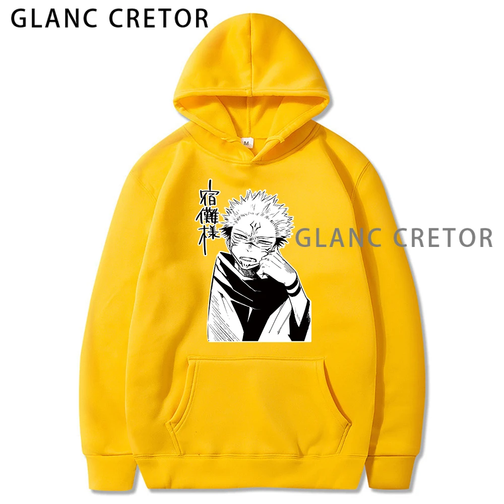 

90s Japanese Anime Jujutsu Kaisen Hoodies Men Funny Jujutsu Kaisen Graphic Streetwear Winter Fashion Unisex Sweatshirts Male