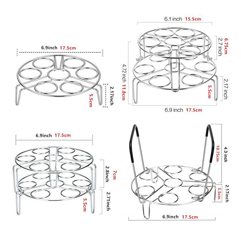 Нержавеющая сталь Яйца Пароход стеллаж Штабелируемый для Мгновенные обновления