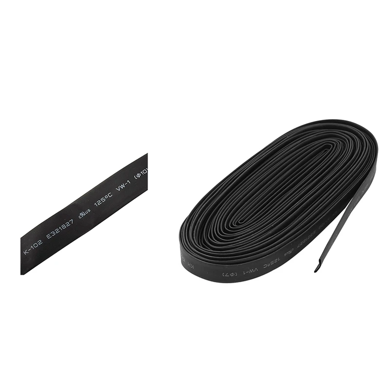 

2 шт., полиолефиновые термоусадочные трубки, Соотношение 2:1, 7 мм x 10 м и 10 мм x 3 м