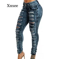 blue long pants hole woman mom high waist jeans mujer jeans feminina pant 3xl track pants women africa style sexy autumn