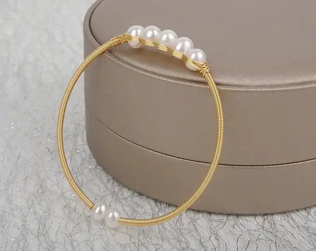 

Женский плетеный браслет ручной работы, браслет из 100% натурального пресноводного жемчуга 14k Note gold