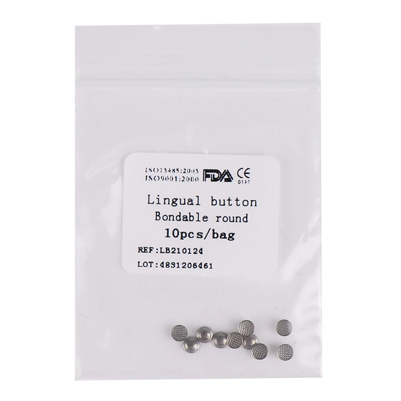 

50Pcs Dental Orthodontic Ortho Lingual Buttons Buckle for Bondable Round Base