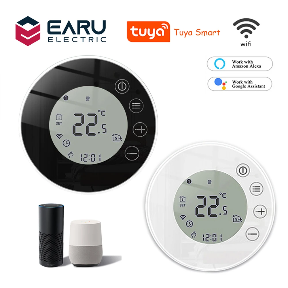 

Умный термостат byTuya Alexa Google Home с Wi-Fi, электрический тепловой прибор для отопления пола, с дистанционным управлением