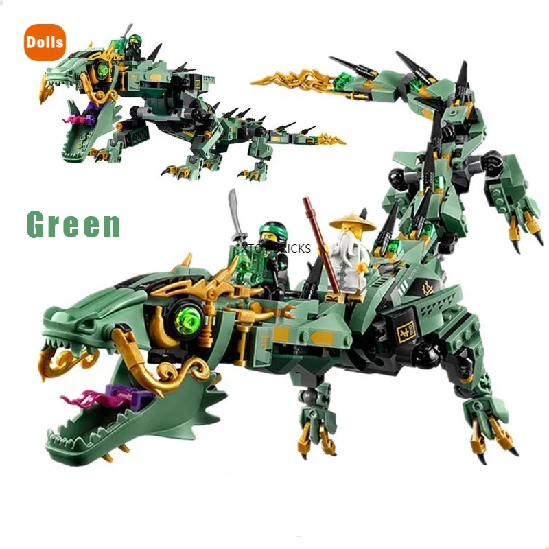 

592pcs Compatible Flying Mecha Dragon Boy Friends Building Blocks with Figures Bricks Toys Children Model Birthday Gift